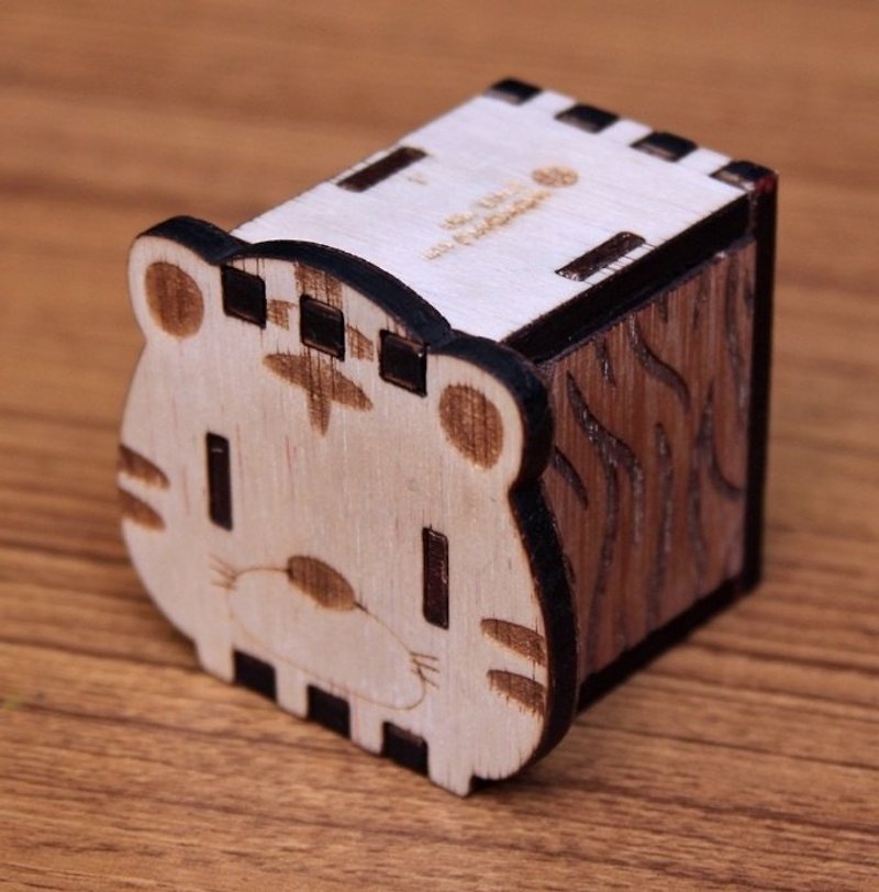 敲敲木-動物音樂盒(虎)-DIY - 木工/竹藝/紙雕 - 木頭 咖啡色