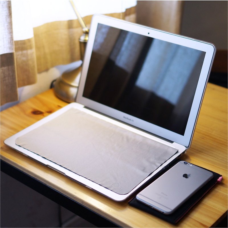 Onor超級擦拭布【L Size】-適用鏡面擦拭ASUS/iPad air/MacBook - 眼鏡盒/眼鏡布 - 聚酯纖維 灰色