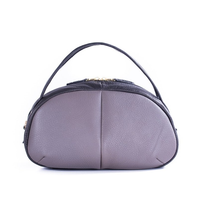 Patina Cécile buns custom handmade leather backpack · · side bag - กระเป๋าถือ - หนังแท้ สีเทา