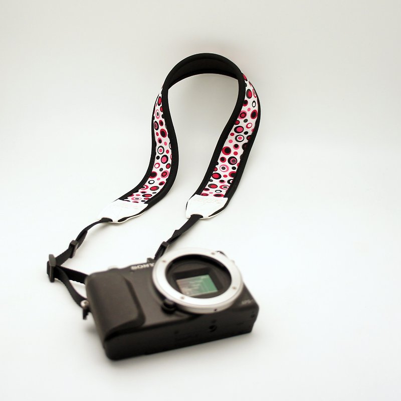 BLR Handmade Neoprene Camera strap [ Pink Dot ] - ขาตั้งกล้อง - วัสดุอื่นๆ สีแดง