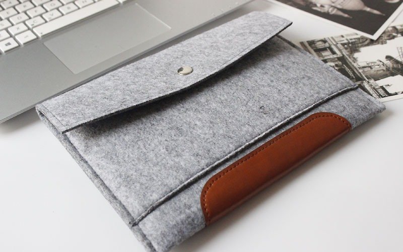 Original handmade light gray blankets Apple computer protective sleeve blankets sets of laptop bags MacBook Pro 15-inch computer bag MacBook 15.4 "Pro (can be tailored) - 024 - Tablet & Laptop Cases - Other Materials 