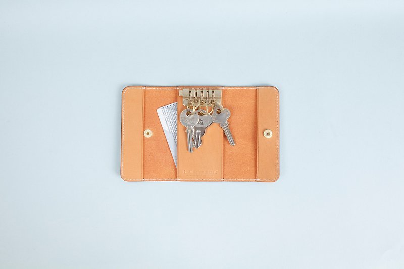 Classic Key Case | Leather Custom | Custom Typing | Key Ring | Genuine Leather | - Keychains - Genuine Leather 