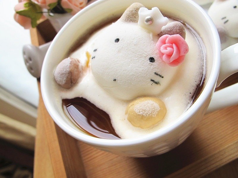Wedding Stuff Recommendation - Floating Cat Marshmallow We're Married - Cake & Desserts - Fresh Ingredients White