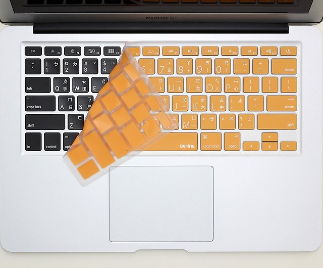 BF Apple MacBook Air13中国語キーボード保護フィルム-オレンジ色の背景に白8809305222511