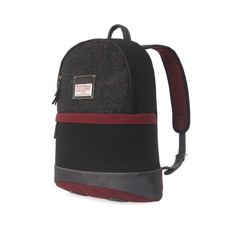 HARRIS TWEED DAYPACK-BLACK - Messenger Bags & Sling Bags - Wool Black