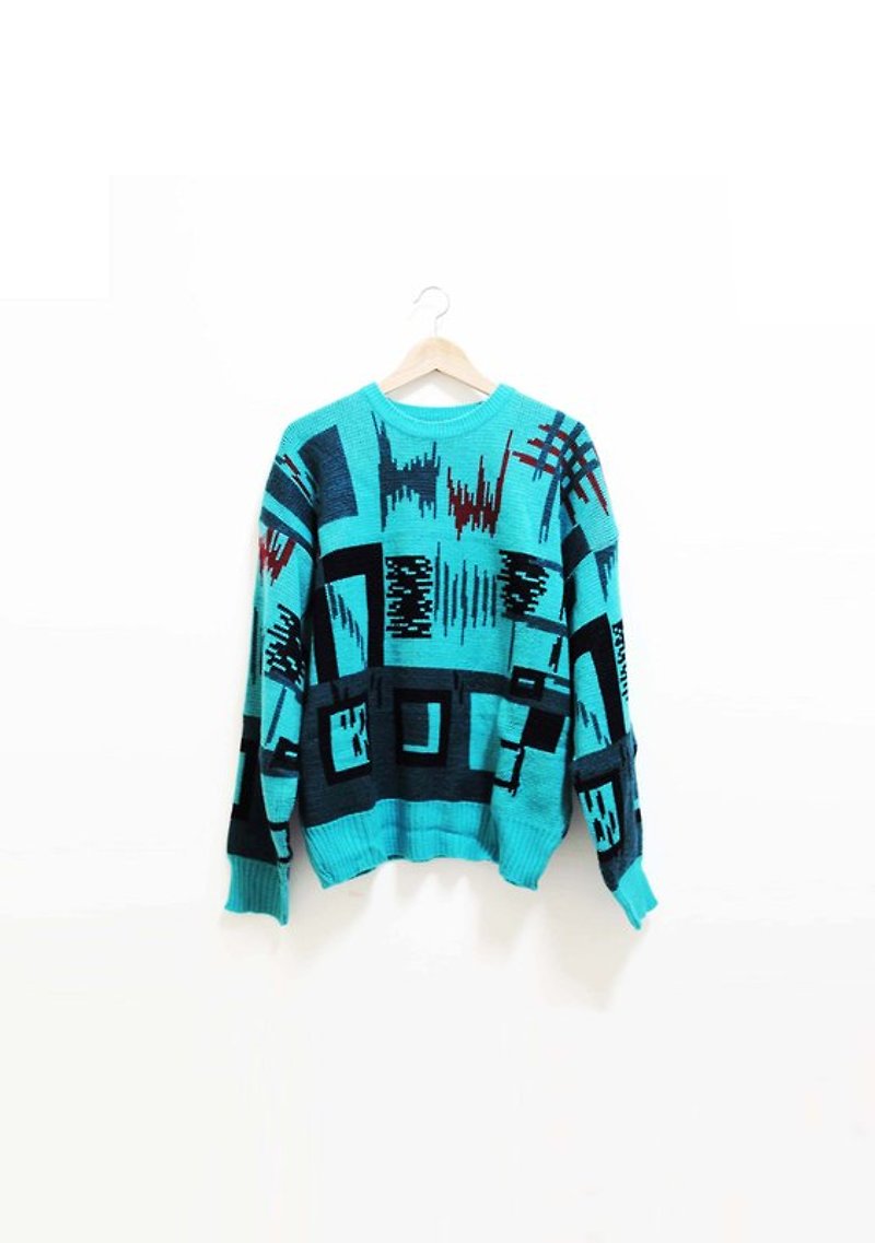 Other Materials Women's Sweaters Multicolor - 【Wahr】藍方針織毛衣