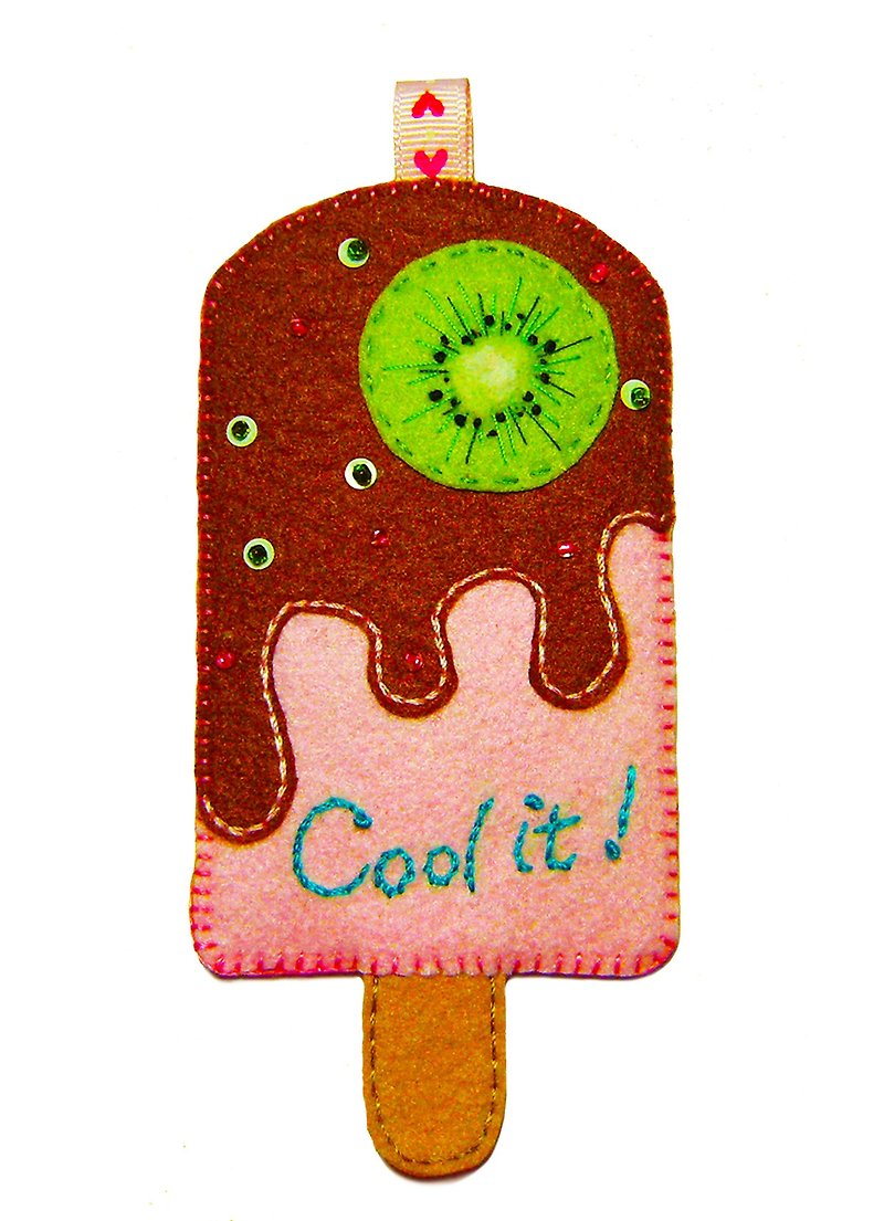 Popsicle Card Holder - Kiwi - ที่ใส่บัตรคล้องคอ - วัสดุอื่นๆ สึชมพู