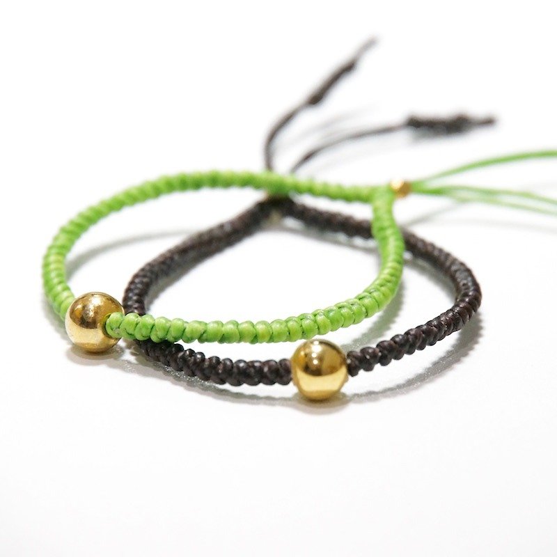 ITS-841 [Weaving series, wax line A] lucky bracelet 20 colors optional. - สร้อยข้อมือ - วัสดุกันนำ้ 