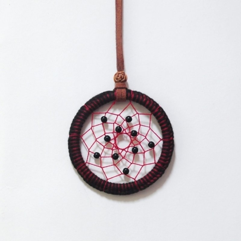 [DreamCatcher. Dream Catcher Necklace] Red Little Cavalry - Necklaces - Other Materials Multicolor