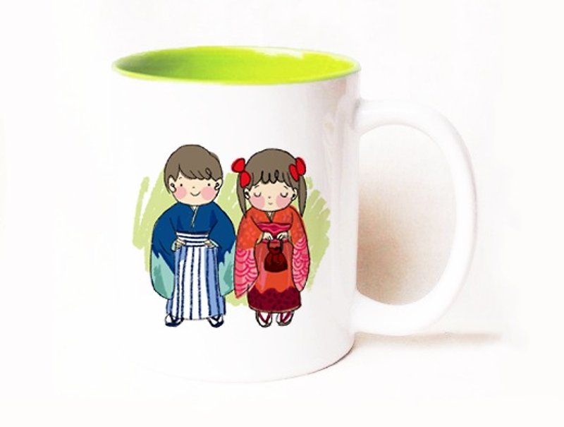 Still Yue Daily / Boys and Girls Mug ı Porcelain Cup ◍ Custom - Mugs - Other Materials Multicolor