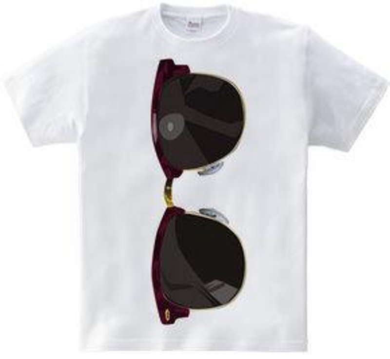 big sunglasses（T-shirt 5.6oz） - Tシャツ - その他の素材 ホワイト