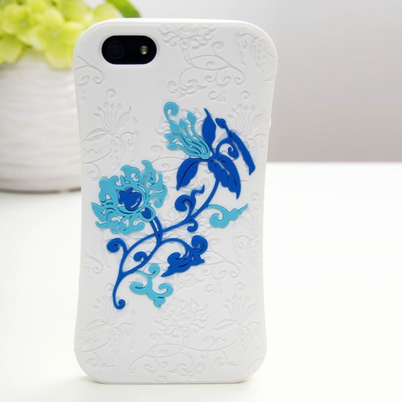 [喜朋SiPALS] blue and white iPhone 5/5S SE 手机 mobile phone case | authorized by the Palace - Phone Cases - Silicone Multicolor