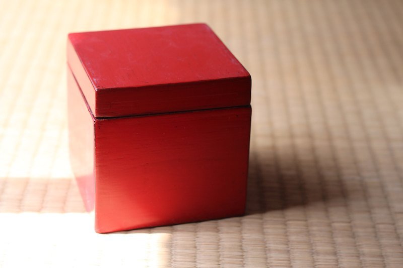Japanese wooden box ▣ red - Items for Display - Wood Red