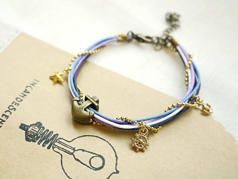 Paris*Le Bonheun. Happiness hand made. ZAKKA Pandora rainbow bracelet. Bracelet. Nautical diary - Keychains - Other Metals Multicolor
