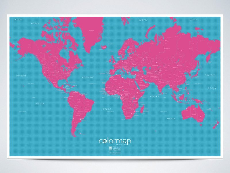 耶誕新年交換禮物/ Color Map / 彩色世界地圖 / 潮流版