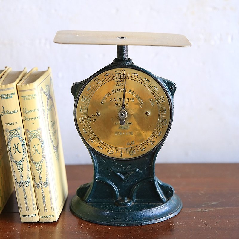 British antique scales SALTER No.25 / old scales retro scales - Items for Display - Other Metals Green