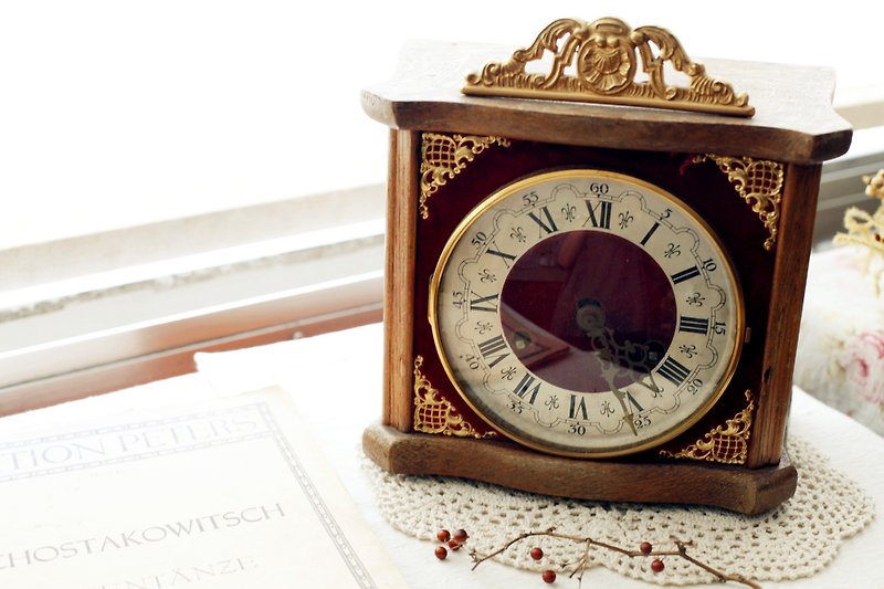 【好日戀物】法國機械式古董鐘 - 時鐘/鬧鐘 - 木頭 