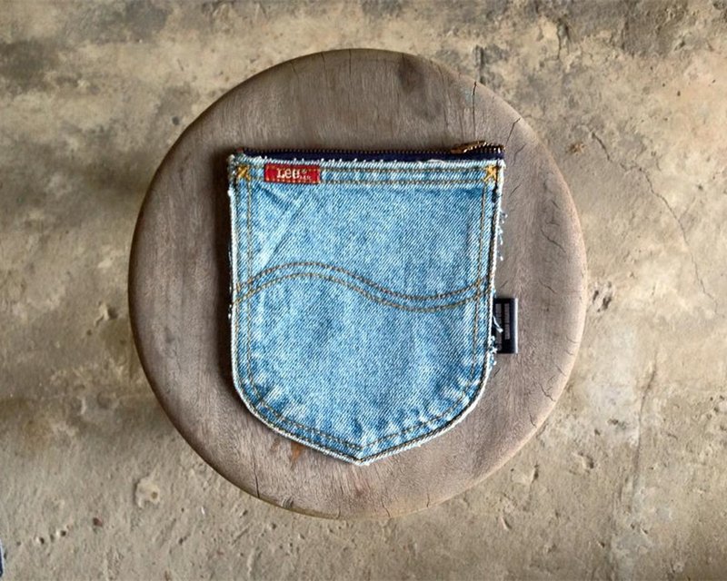 ►Pocket Design-每款都是限量，獨一無二牛仔口袋包-淺色2號 - 錢包/皮夾/長短夾 - 其他材質 