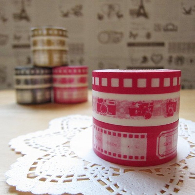 maste Masking Tape and paper tape 3 package [Photography - pink (MSG-MKT07-PK)] - Washi Tape - Paper Pink