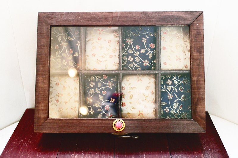 ＜慢溫工房寶盒＞玻璃八格原木寶盒 - 擺飾/家飾品 - 木頭 
