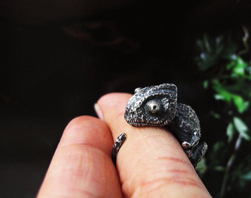 變色龍 chameleon 訂製戒指 925 純銀戒指-64DESIGN - 戒指 - 銀 銀色