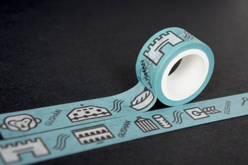 Gushan Imagery paper tape - Washi Tape - Paper Blue