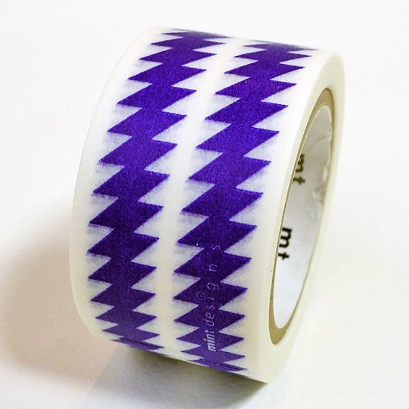 mt and paper tape G8 x mintdesigns [ZIGZAG. Blue (MTMINT04)] finished product - มาสกิ้งเทป - กระดาษ สีน้ำเงิน