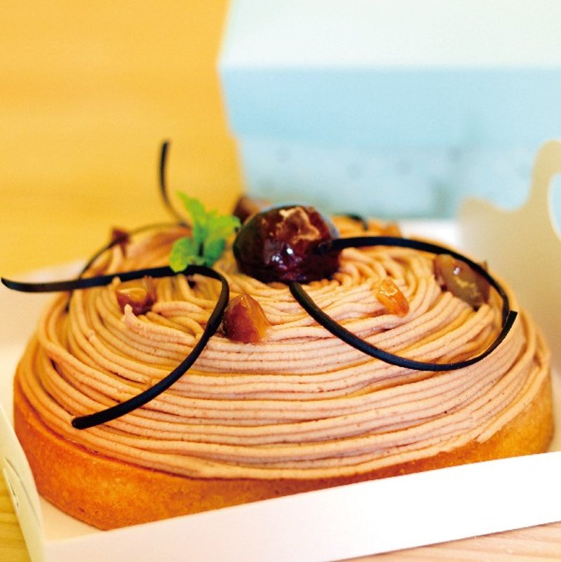  8吋 栗子蒙布朗塔 II 滿滿的法國沙巴東栗子泥與杏仁餡的組合 - 蛋糕/甜點 - 新鮮食材 