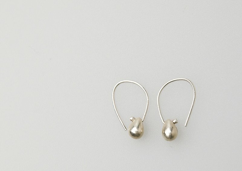 I-Shan13   小水滴耳環 - 耳環/耳夾 - 純銀 銀色
