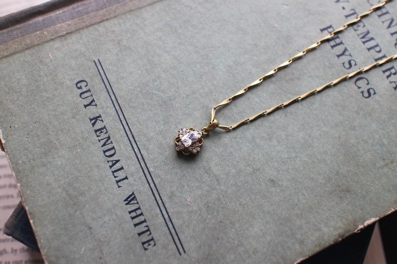 Once eternal ~ Zircon Brass necklace - Necklaces - Other Metals 