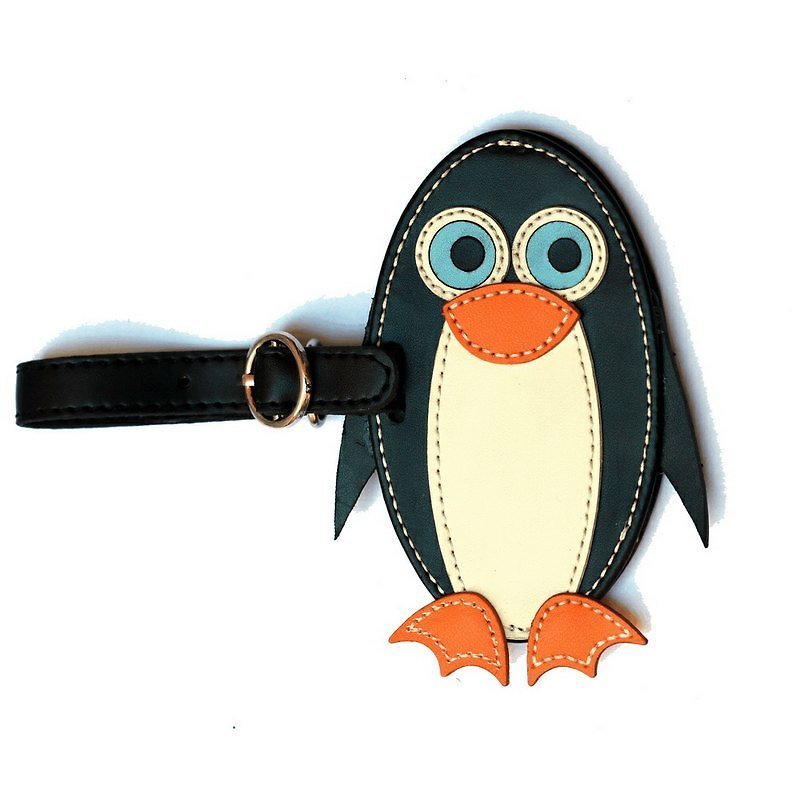 可愛動物造型行李吊牌 - 企鵝 - 證件套/卡套 - 塑膠 
