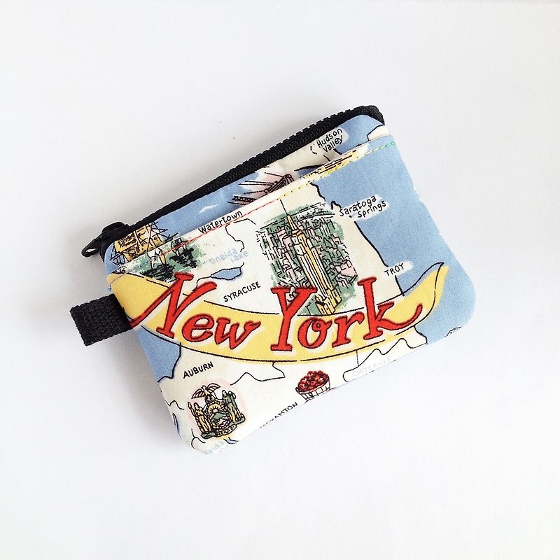 * * Witchcraft with one hand in hand to New York City travel purse (only one) - กระเป๋าใส่เหรียญ - วัสดุอื่นๆ สีน้ำเงิน