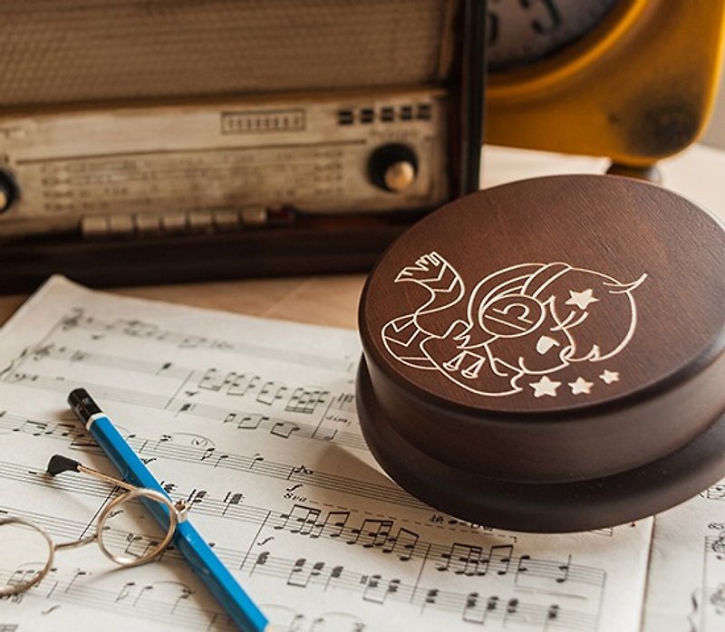 Zodiac Libra boy customized @ Music Box - Other - Wood Brown