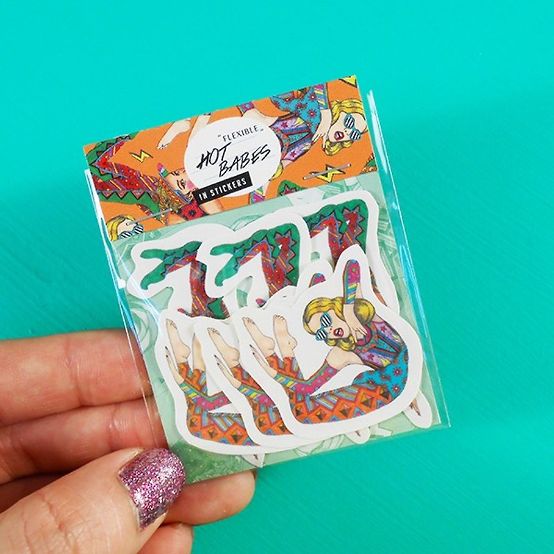 Miss Twister Sticker Set - small sized - สติกเกอร์ - กระดาษ หลากหลายสี