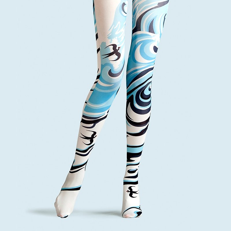 Viken plan designer brand pantyhose cotton socks creative stockings pattern stockings Yan Shangshui - Socks - Cotton & Hemp 