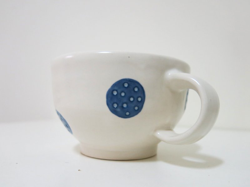 Dot Cup II Aqua Blue / Dark Blue - Mugs - Other Materials Blue