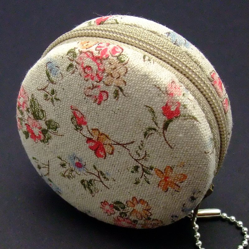6.5cm Macaron / jewelry pouch / Macaron coin purse / ear phone case (M1) - กระเป๋าใส่เหรียญ - ผ้าฝ้าย/ผ้าลินิน สึชมพู