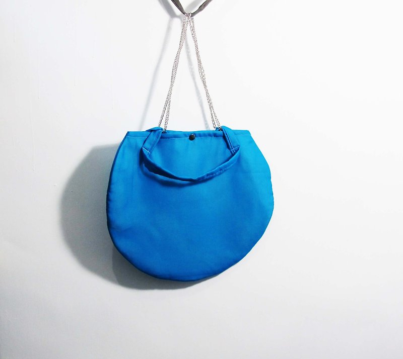 Wahr_ great circle blue bags/ shoulder bag / shopping bag - กระเป๋าแมสเซนเจอร์ - วัสดุอื่นๆ 