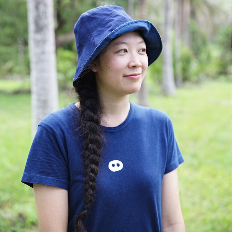 Mushroom Mogu Natural Dye / Organic Cotton T / Something K - Unisex Hoodies & T-Shirts - Other Materials Blue
