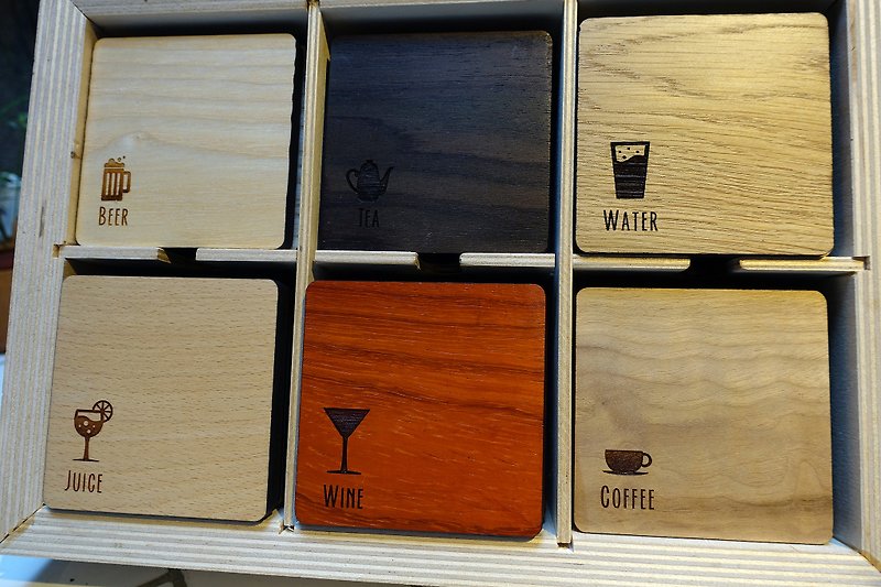[Design] eyeDesign saw a cup pad "into 6 groups." - Coasters - Wood 