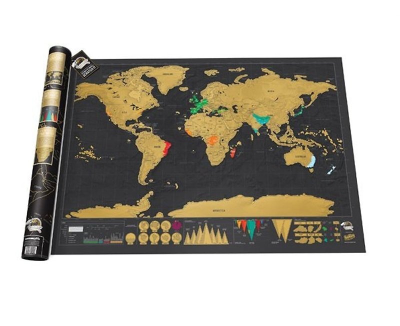 Scratch world map - All Black Deluxe Edition - Other - Paper 