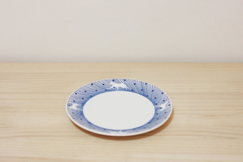 Dog pattern plate - Small Plates & Saucers - Other Materials White