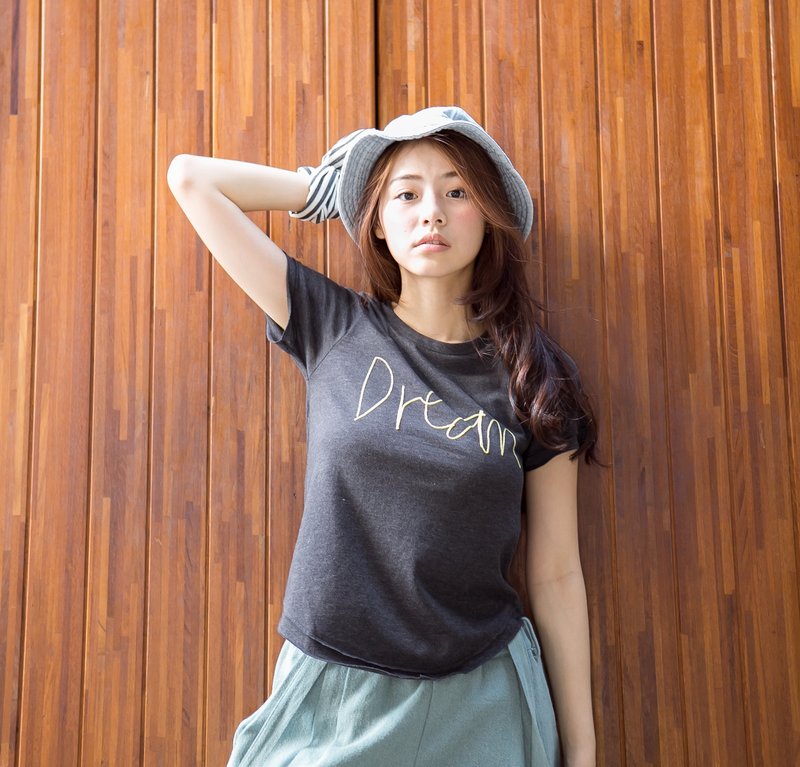 SUMI●不收邊前短後長鎖鏈電繡上衣●4SF051_深灰 - 女裝上衣 - 棉．麻 黑色