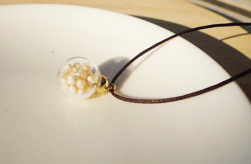 Flower necklace [harvest] -XIAO ◆ Favorite Season Series Special Valentine's Day gift handmade glass - สร้อยคอ - แก้ว ขาว