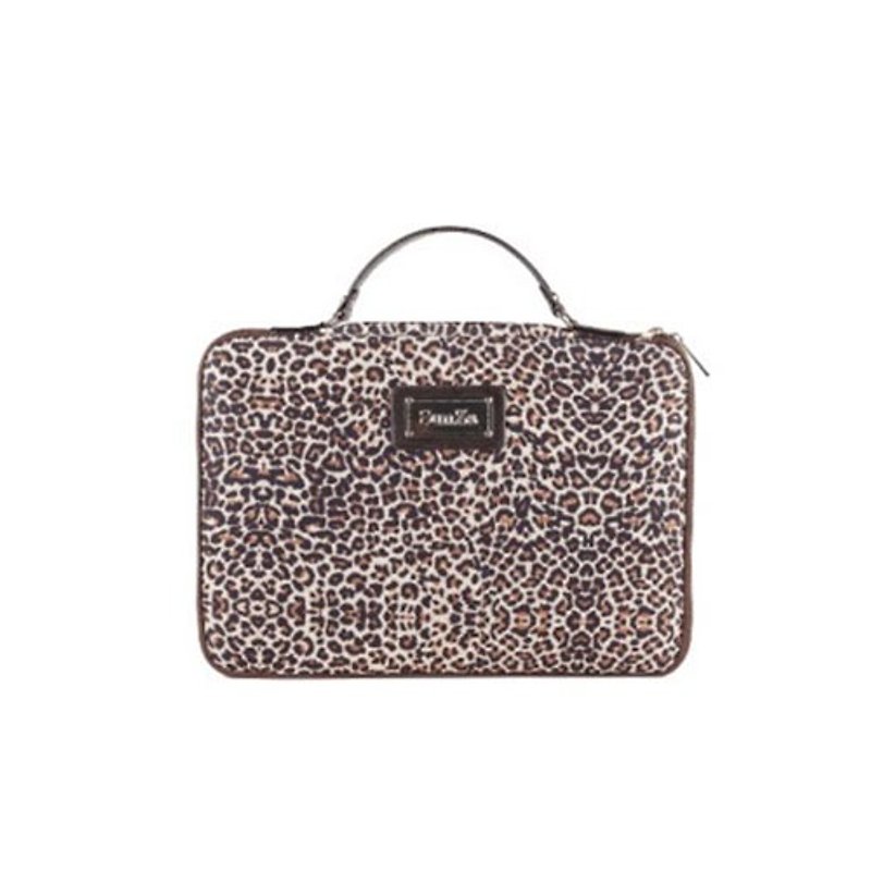 Fashion Leopard laptop proposal package (15-inch) - กระเป๋าแล็ปท็อป - วัสดุอื่นๆ สีนำ้ตาล