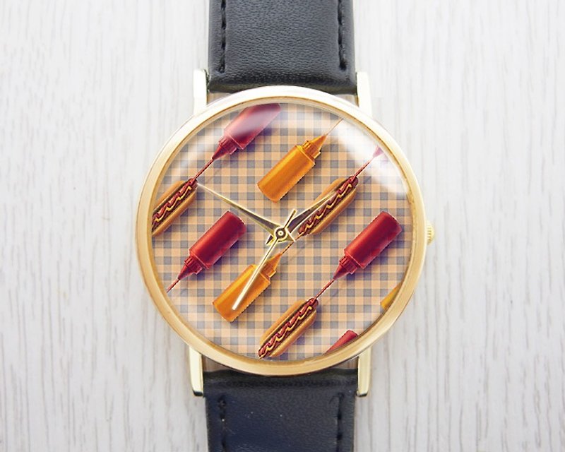 New York Hot Dog-Ladies' Watches/Men's Watches/Unisex Watches/Accessories【Special U Design】 - Men's & Unisex Watches - Other Metals Khaki