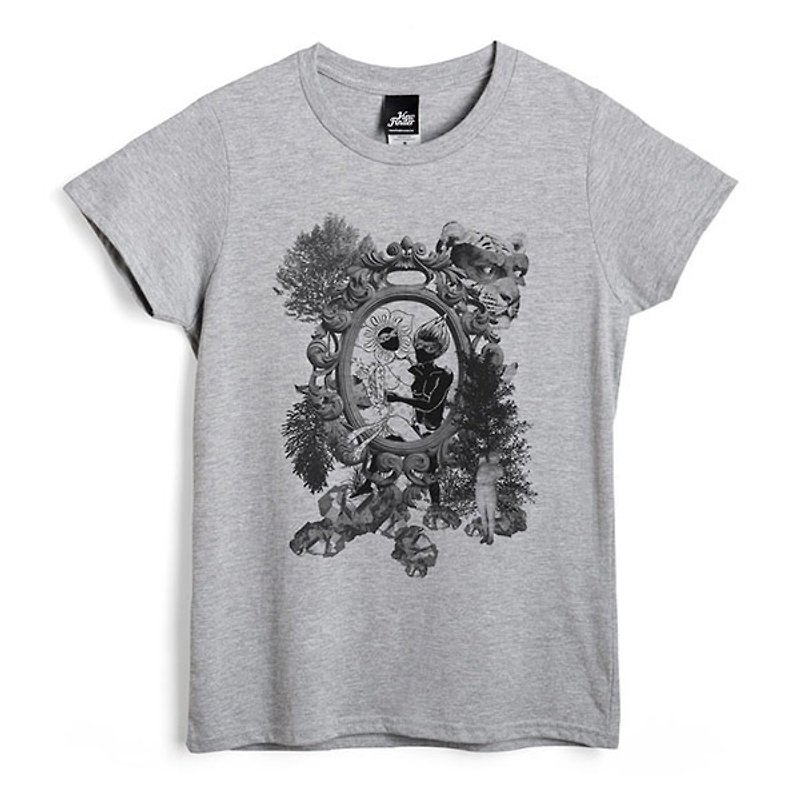 Field - Deep Heather Grey - Women's T-Shirt - เสื้อยืดผู้หญิง - ผ้าฝ้าย/ผ้าลินิน สีเทา