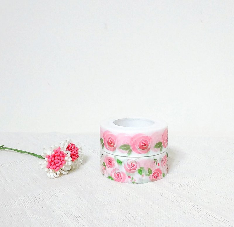 One entry of romantic rose series and washi tape