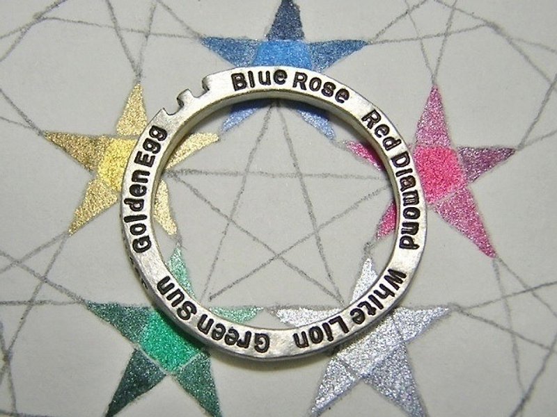 treasure hunter ( mille-feuille ) ( engraved stamped message sterling silver jewelry ring 追求者 搜寻者 星 刻印 雕刻 銀 戒指 指环 ) - แหวนทั่วไป - โลหะ 