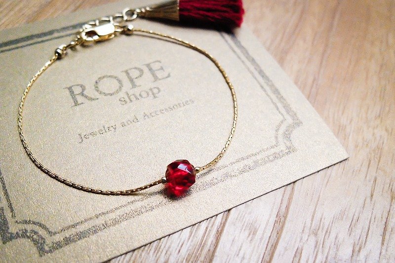 ROPEshop's [Little Oriental] series bracelet. Suzaku Red - สร้อยข้อมือ - โลหะ สีทอง